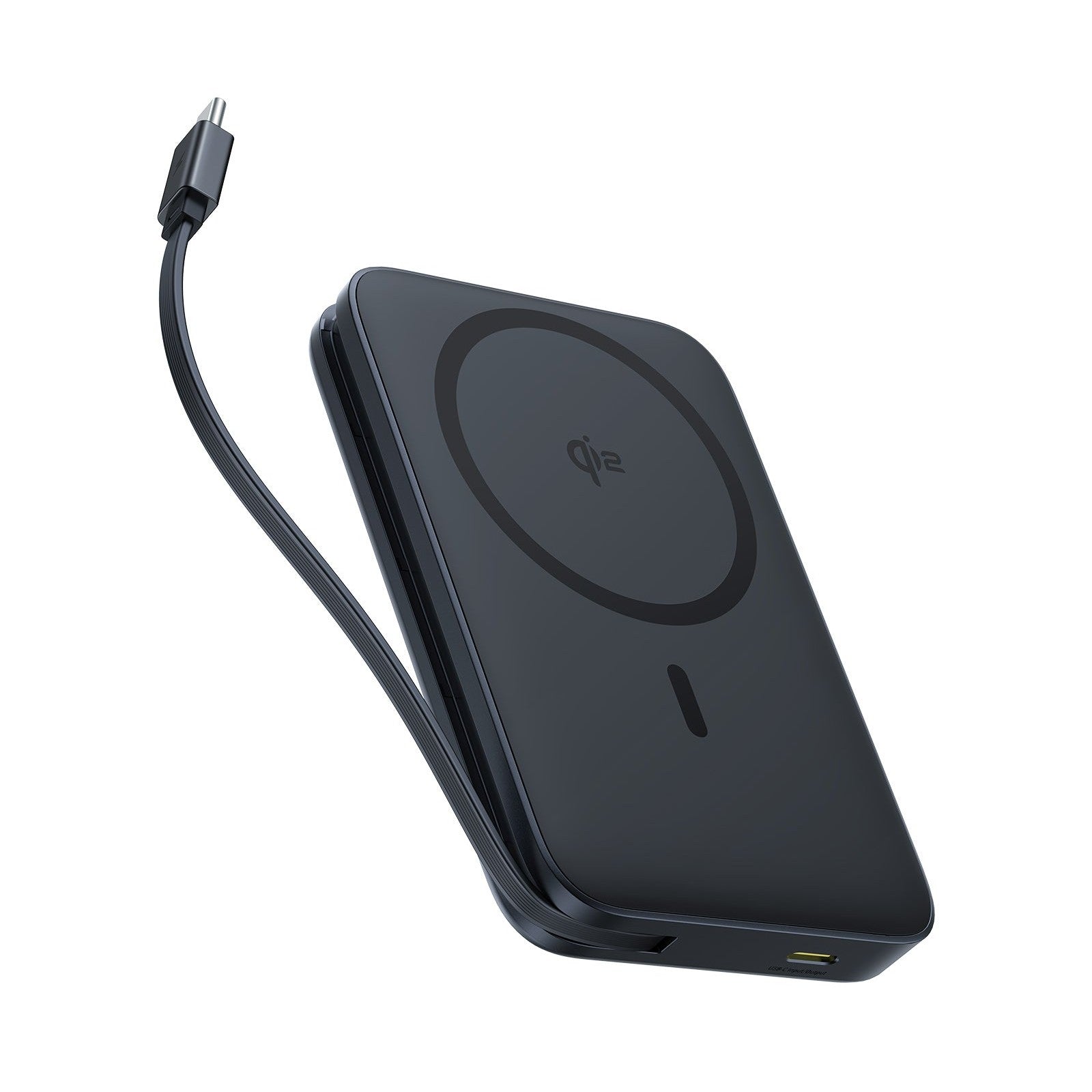 Powerbanka Baseus PicoGo Qi2 10000mAh, 27W, s kabelem USB-C černá 