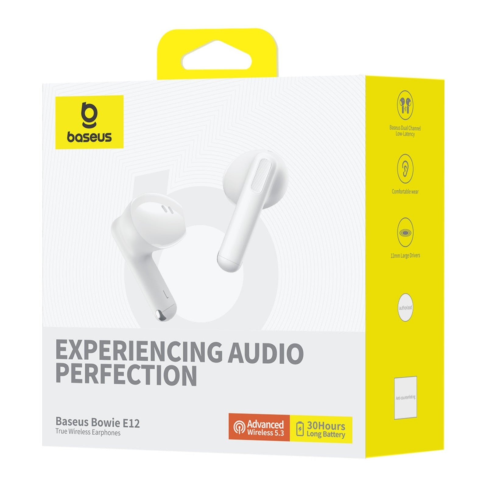 Bluetooth sluchátka Baseus Bowie E12 bílá