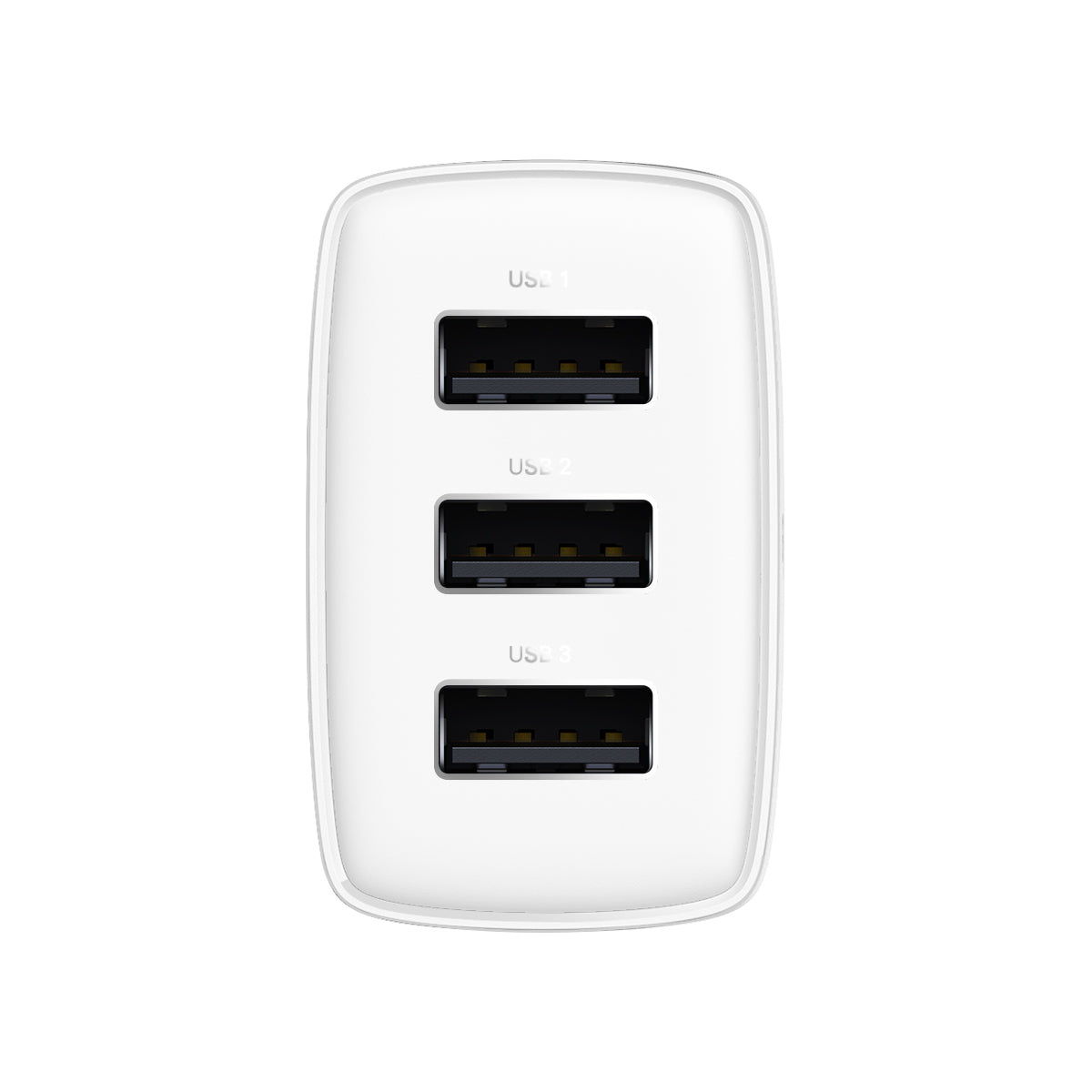 Nabíječka do sítě Baseus Compact 17W, 3xUSB bílá