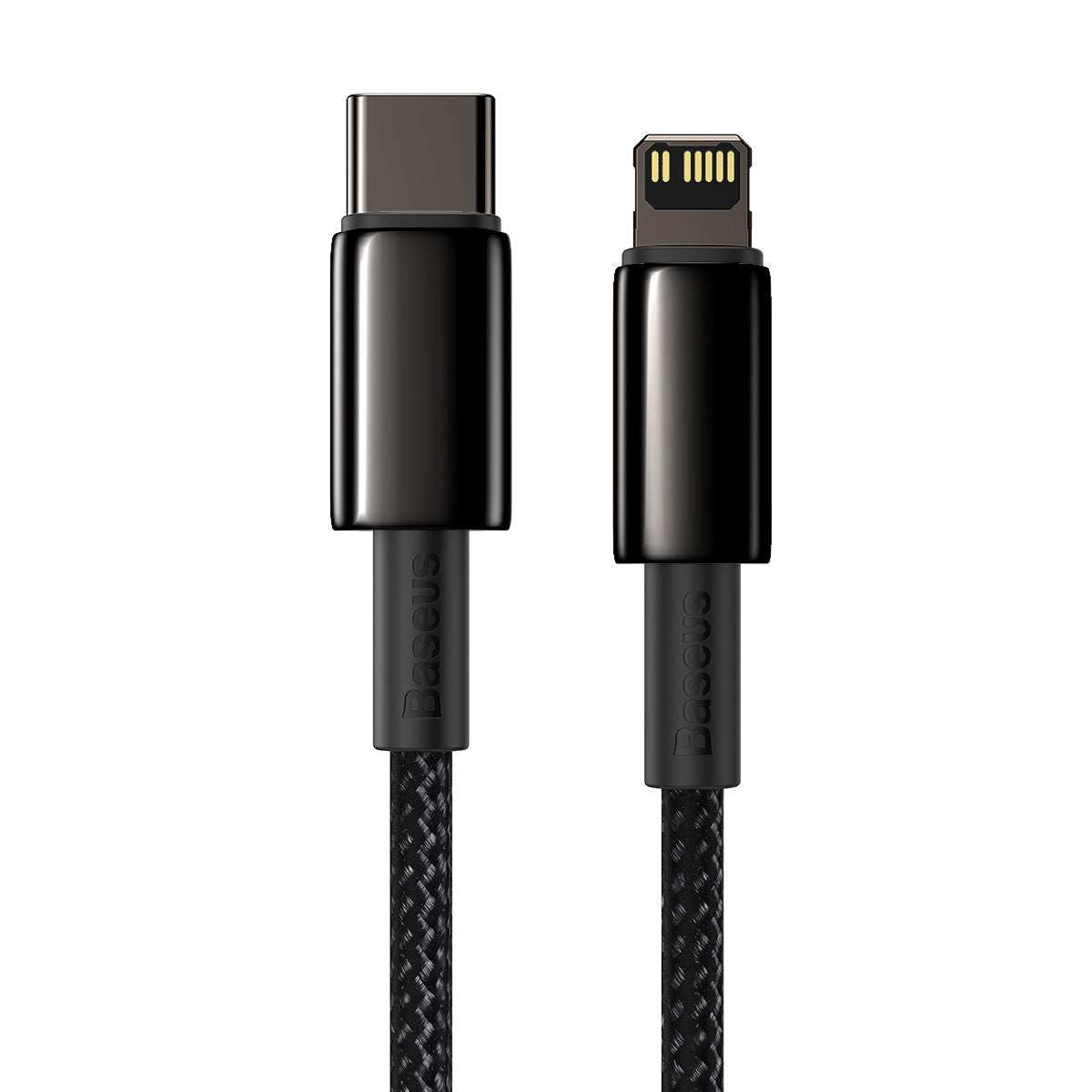 Kabel Baseus Tungsten Gold USB-C/Lightning 2m 20W černý