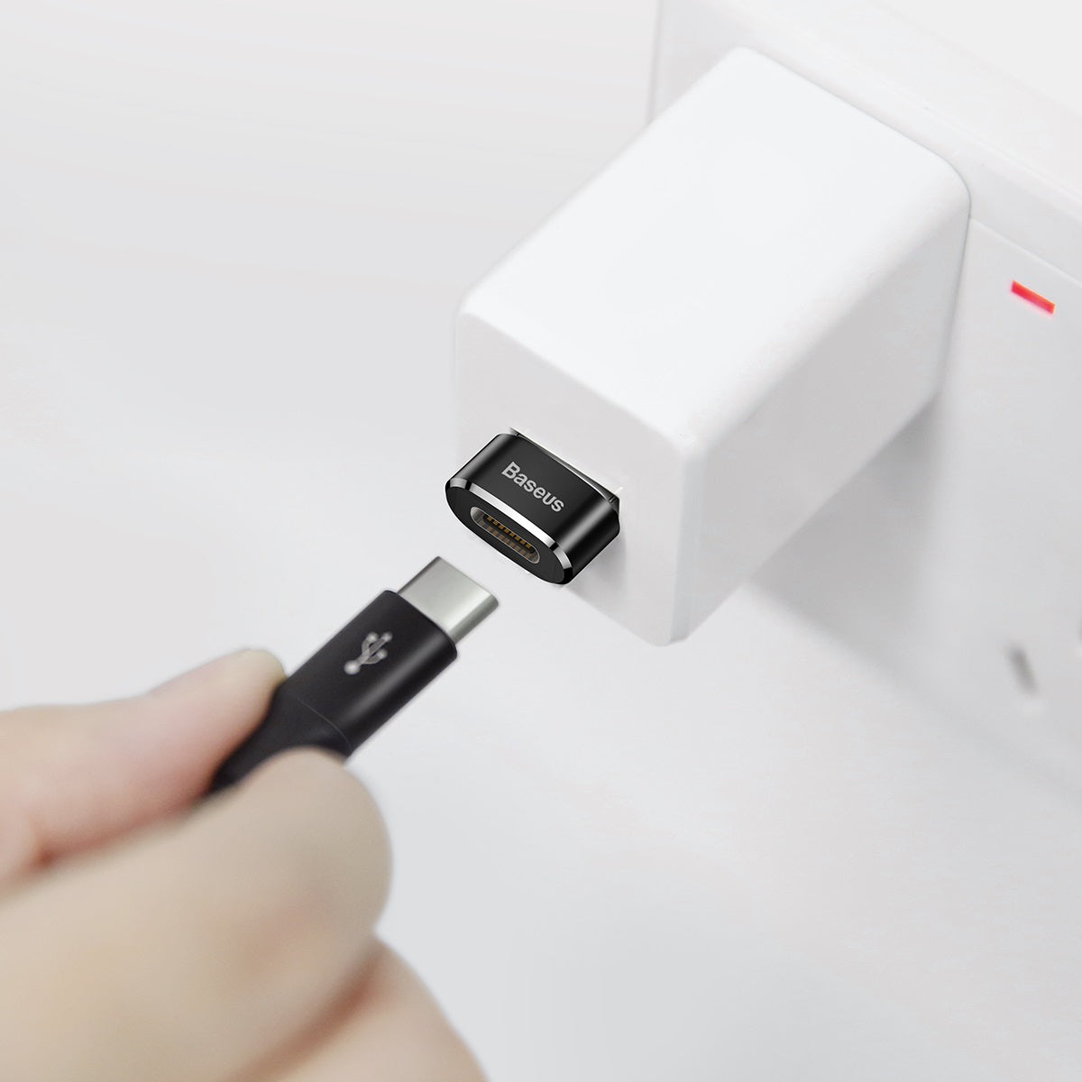 Adaptér Baseus Ingenuity Series Mini OTG USB 3.1/USB-C (M/F) černý