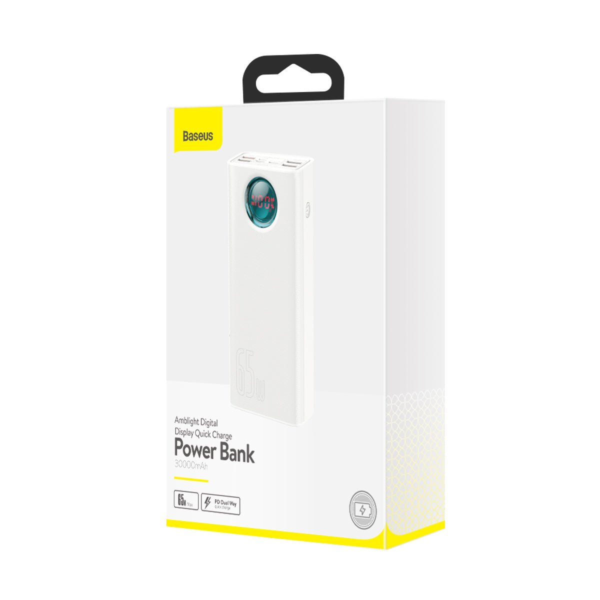 Powerbanka Baseus Amblight QC 30000mAh, 65W bílá