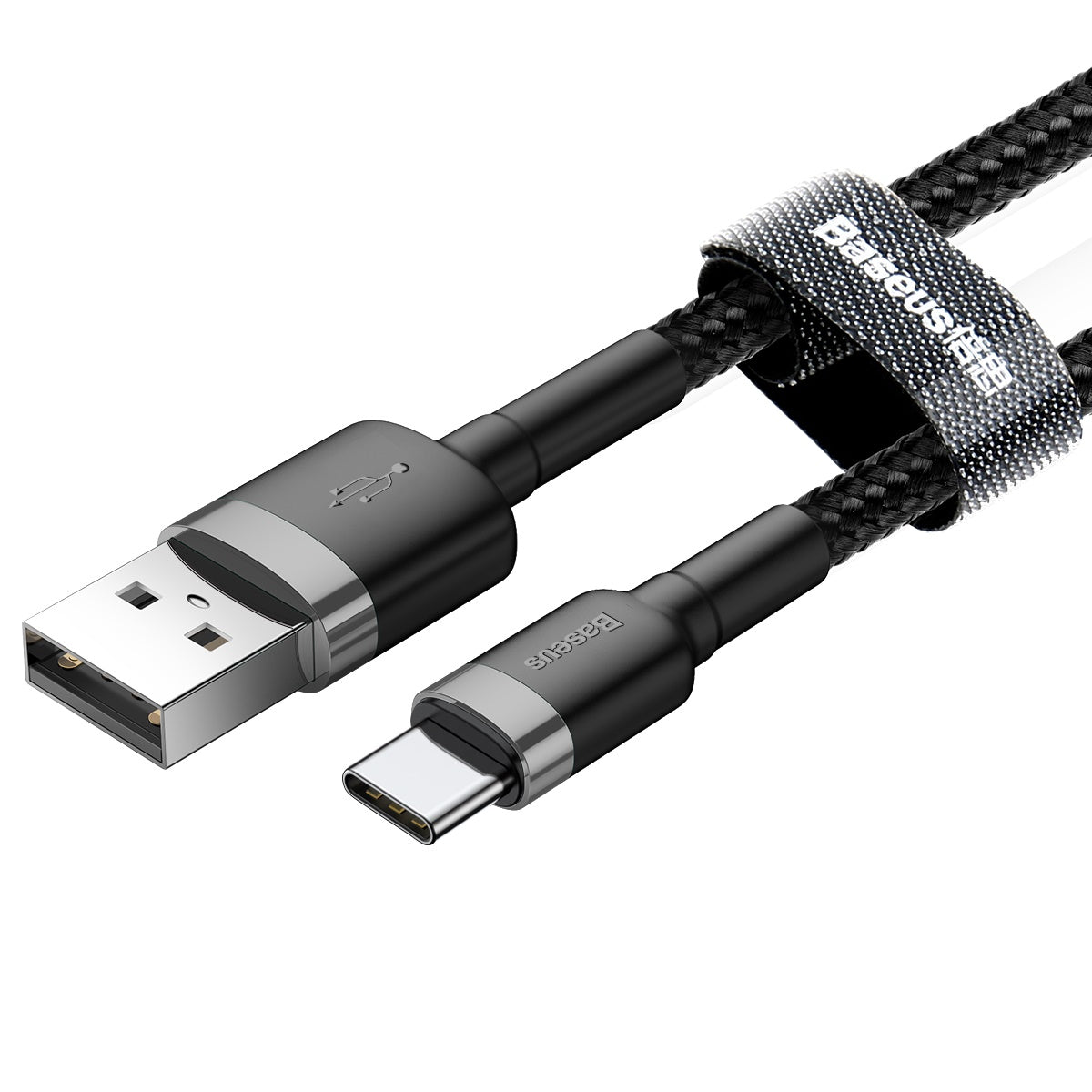 Kabel Baseus Cafule USB/USB-C 2m 2A šedo-černý