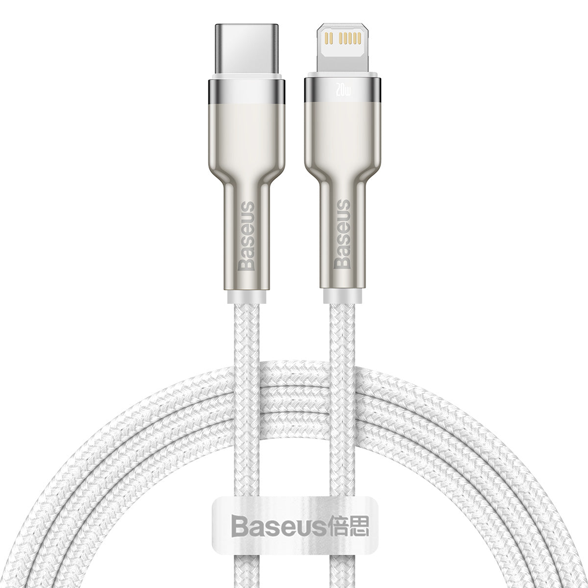 Kabel Baseus Cafule USB-C/Lightning 1m 20W bílý