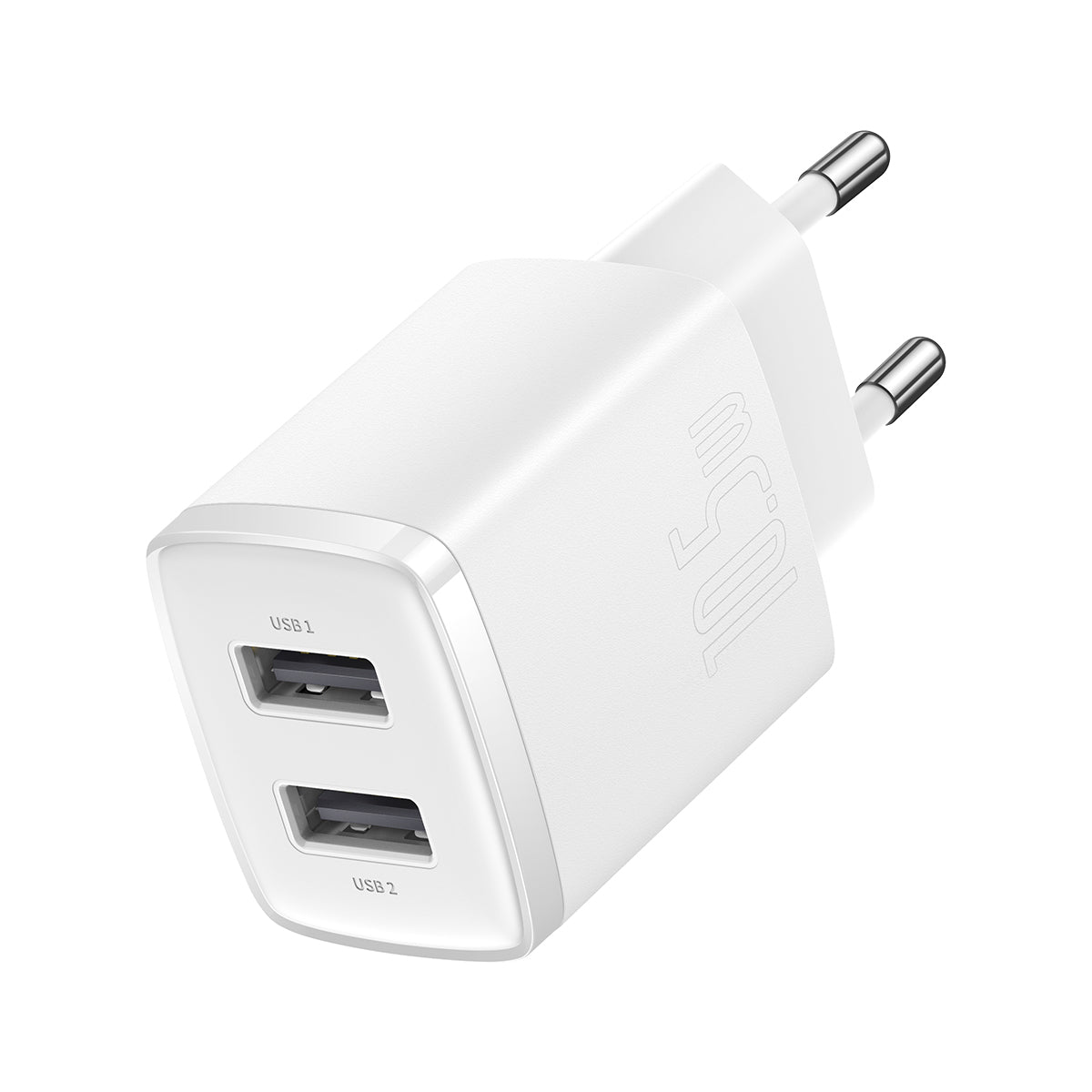 Nabíječka do sítě Baseus Compact 10W, 2xUSB bílá
