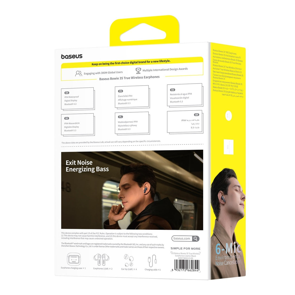 Bluetooth sluchátka Baseus Bowie 35 černá