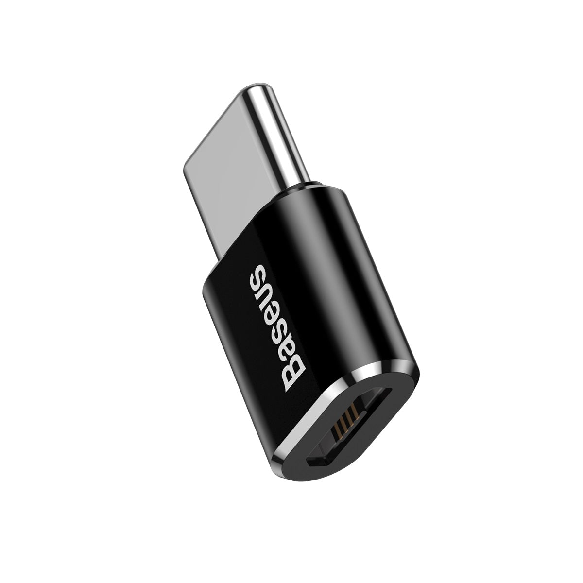 Adaptér Baseus microUSB/USB-C (F/M) černý