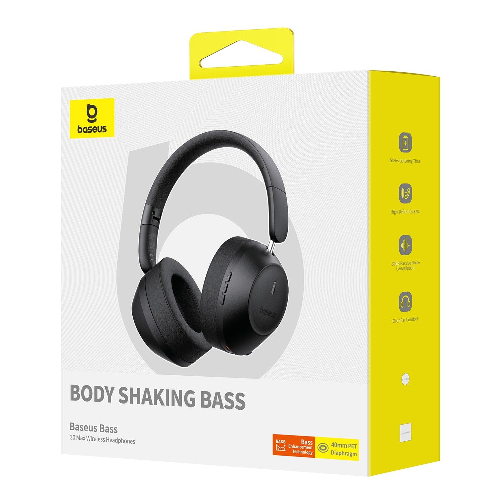 Bluetooth sluchátka Baseus Bass 30 Max černá