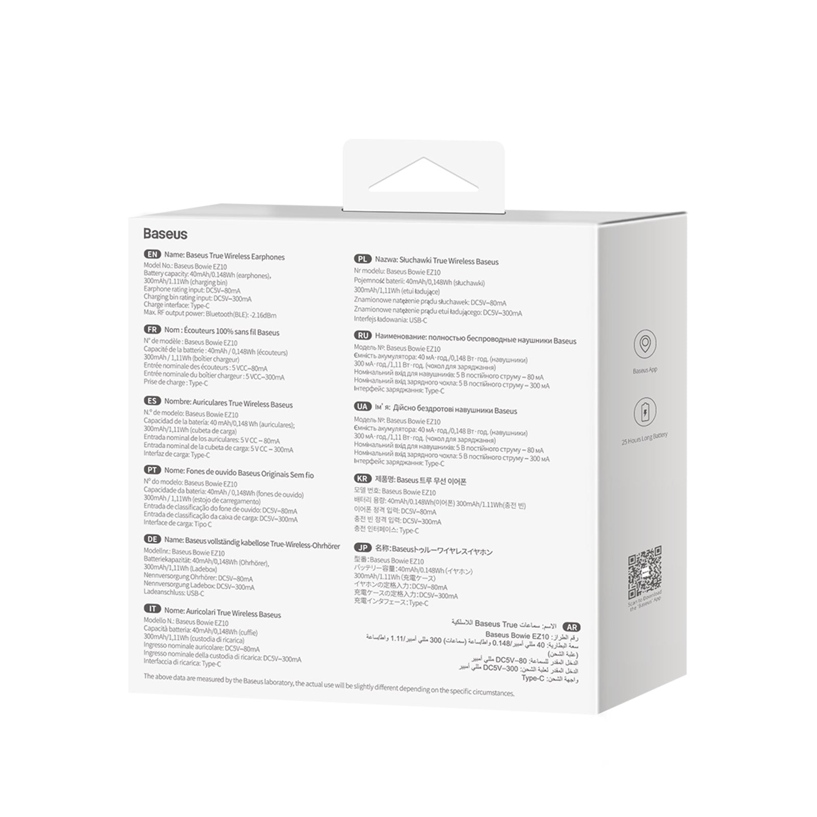 Bluetooth sluchátka Baseus Bowie EZ10 bílá