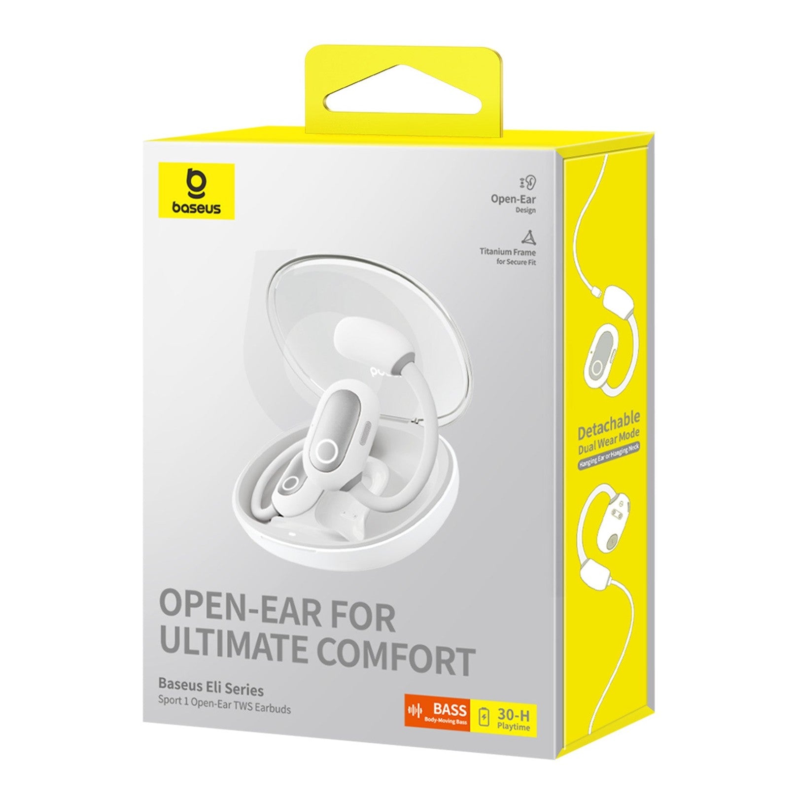Bluetooth sluchátka Baseus Eli Sport 1 Open-Ear TWS Stellar White