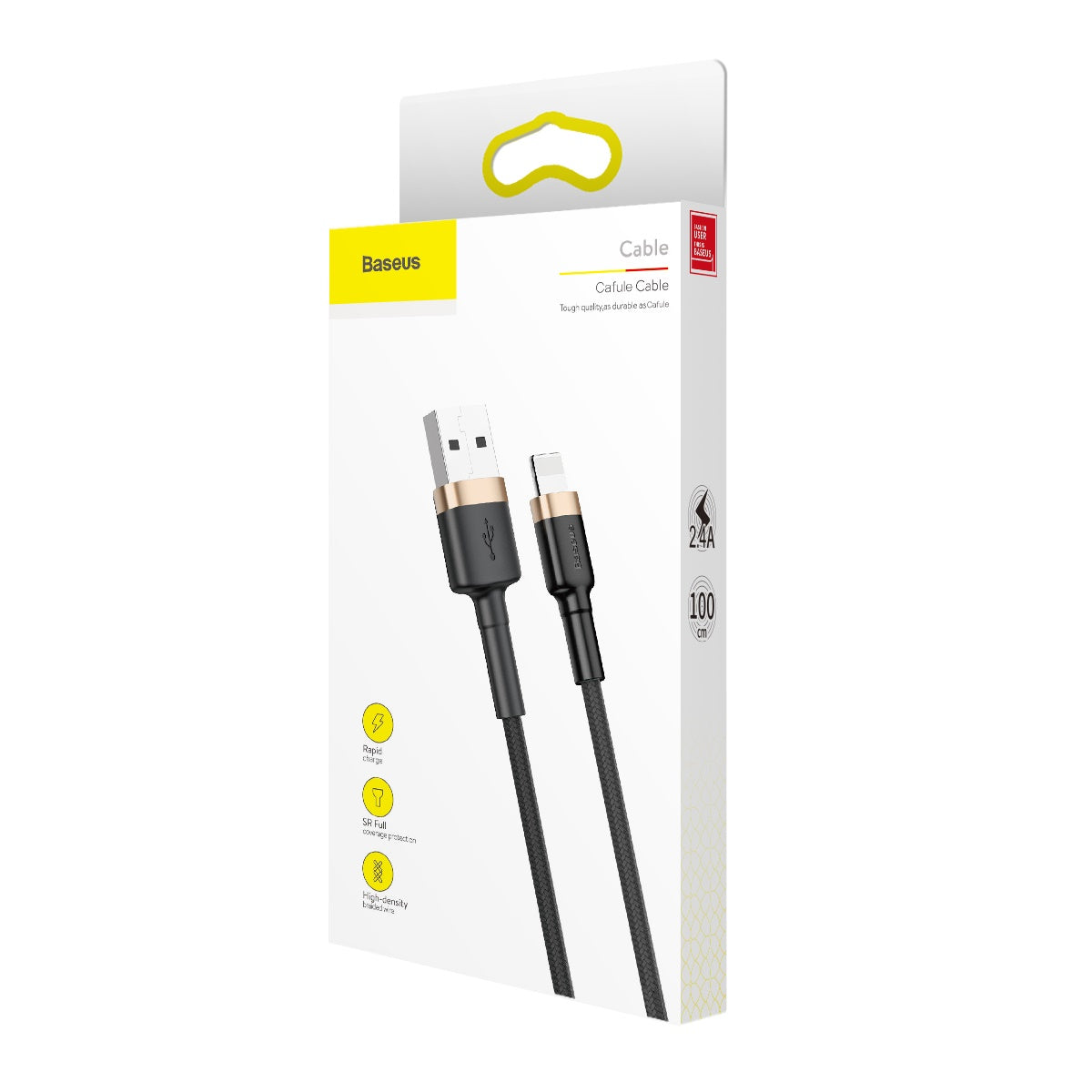 Kabel Baseus Cafule USB/Lightning 1m 2,4A zlato-černý
