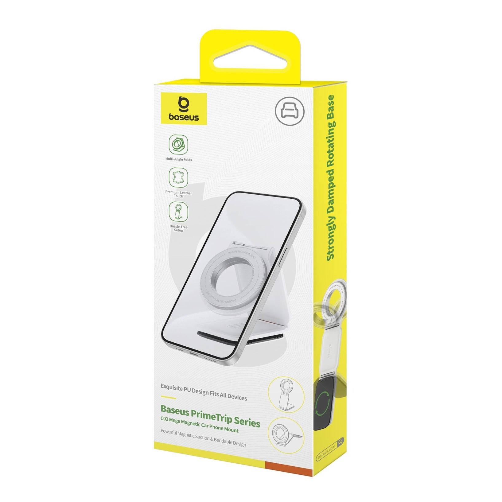 Držák do auta s magnetem Baseus C02 Prime Trip na palubní desku bílý