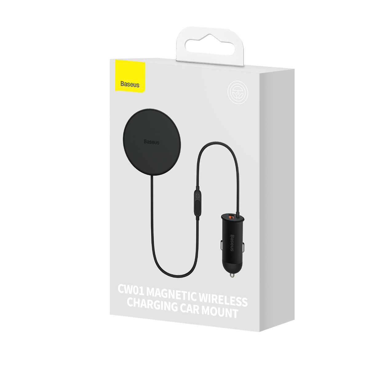 Držák do auta s magnetem Baseus do ventilační mřížky s nabíječkou USB-C 15W+25W černý