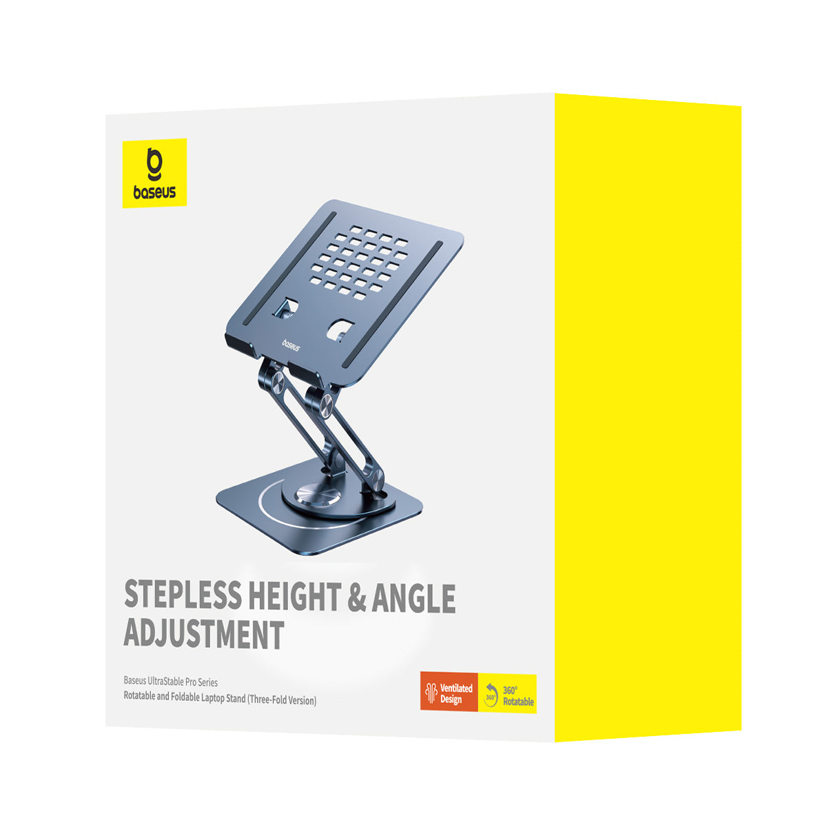 Skládací a otočný stojan Baseus pro notebooky a tablety šedý