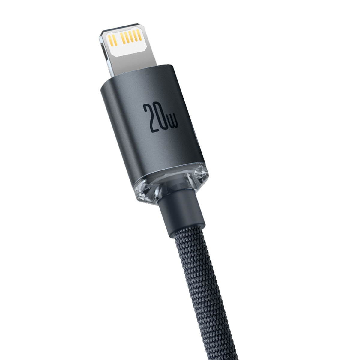 Kabel Baseus Crystal Shine USB-C/Lightning 2m 20W černý