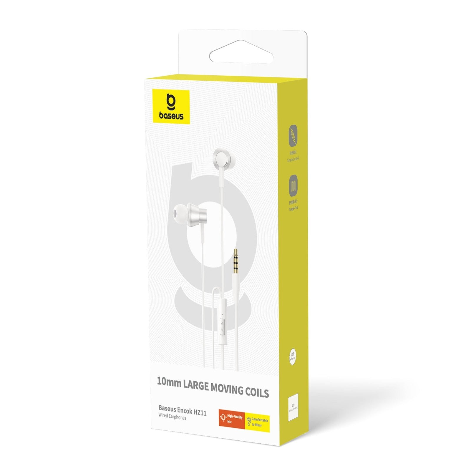 Sluchátka s mikrofonem Baseus Encok HZ11 3,5mm bílá