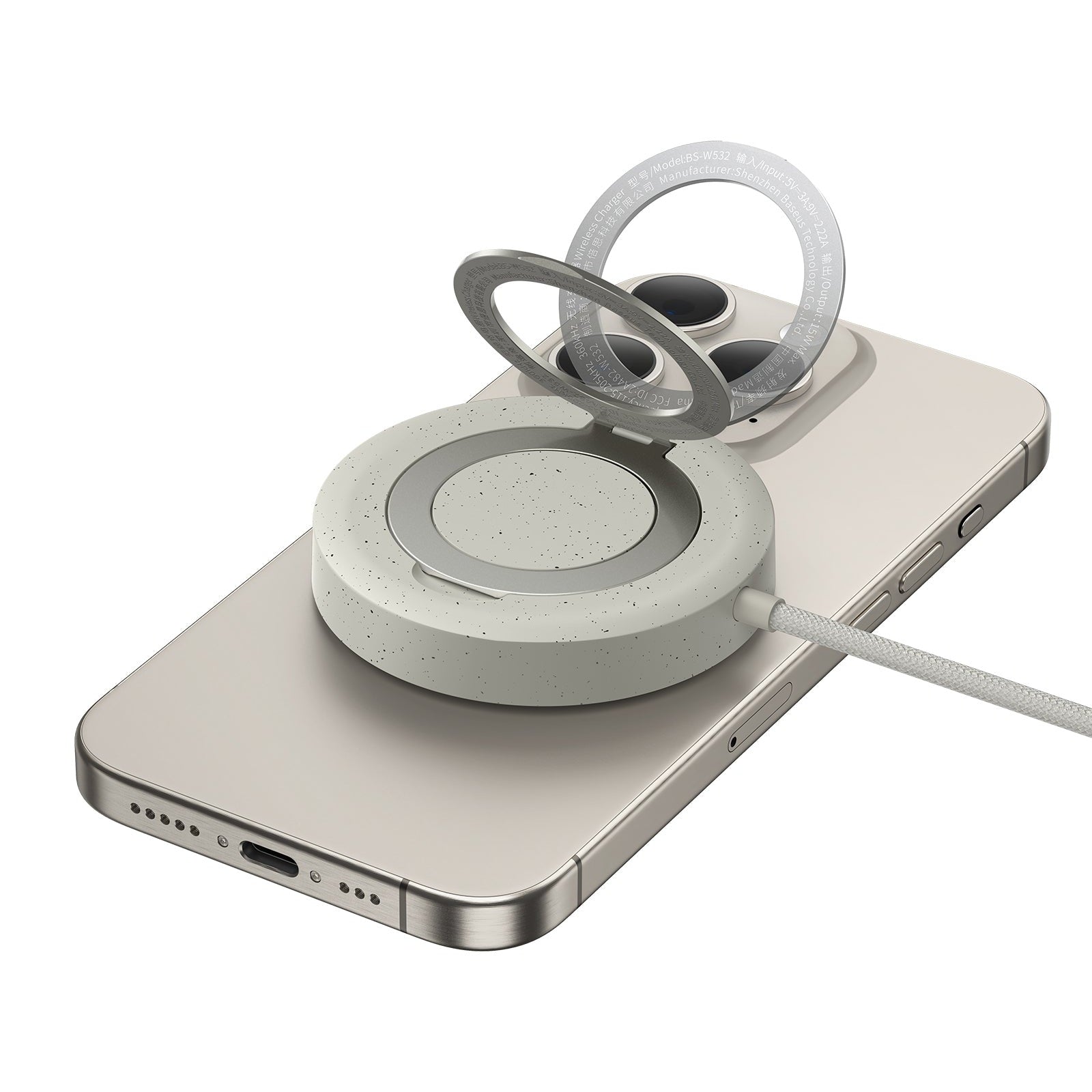 Bezdrátová nabíječka Baseus Simple Mini4 Qi2 15W kompatibilní s MagSafe zlatá