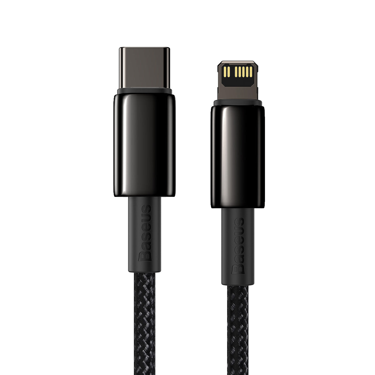 Kabel Baseus Tungsten Gold USB-C/Lightning 1m 20W černý