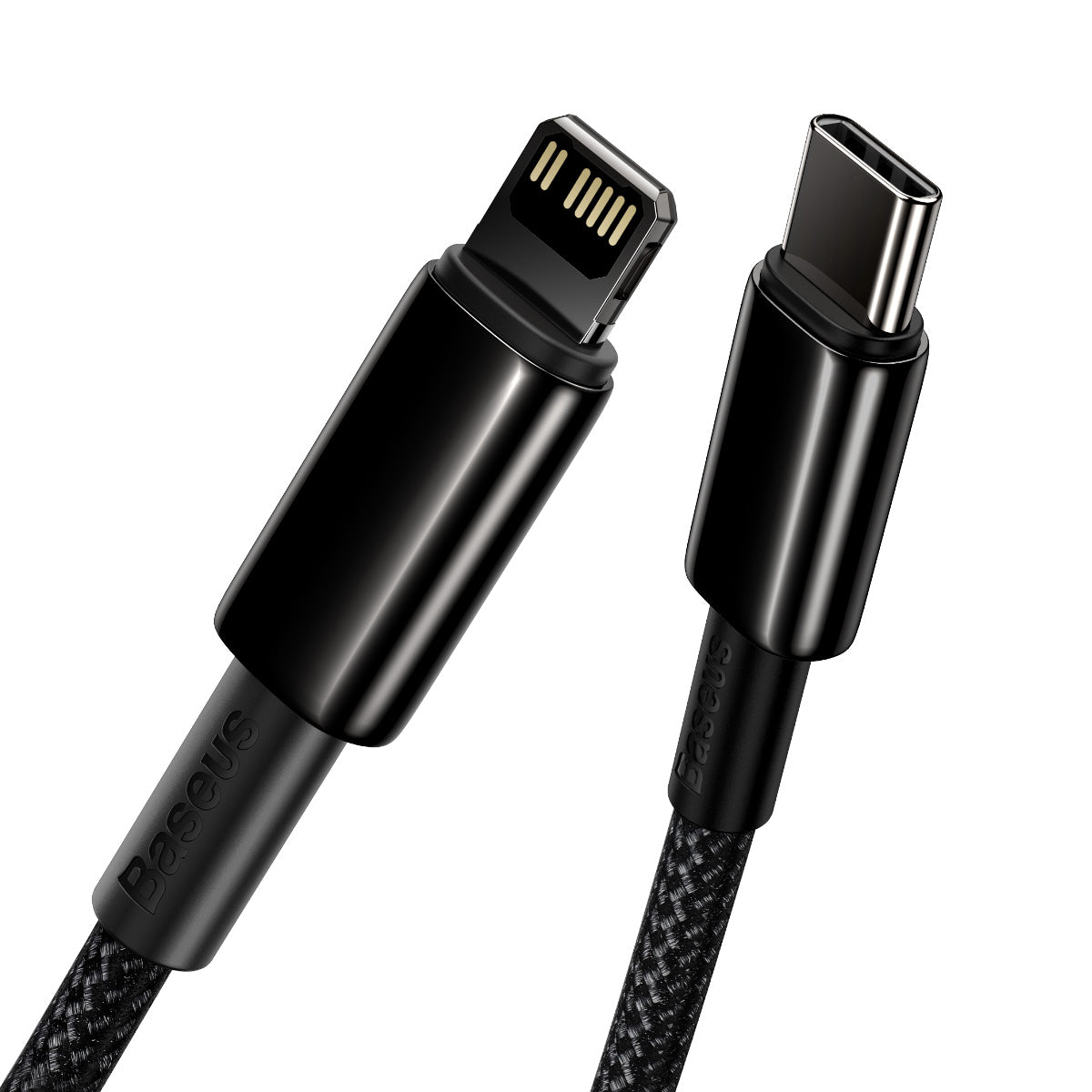 Kabel Baseus Tungsten Gold USB-C/Lightning 2m 20W černý