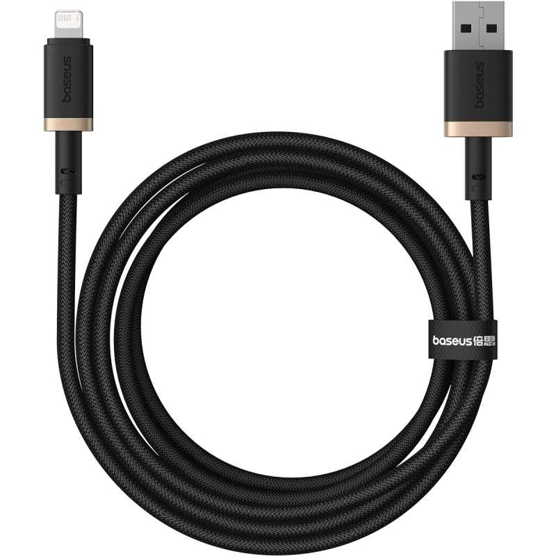 Kabel Baseus Dura USB/Lightning 2m 2.4A černo zlatý