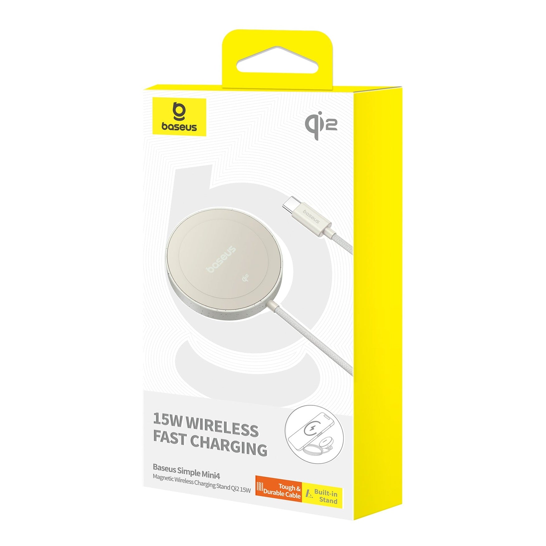 Bezdrátová nabíječka Baseus Simple Mini4 Qi2 15W kompatibilní s MagSafe zlatá