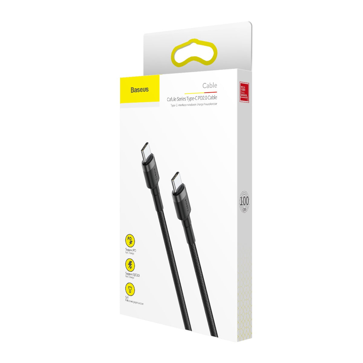 Kabel Baseus Cafule USB-C/USB-C 1m 60W šedo-černý