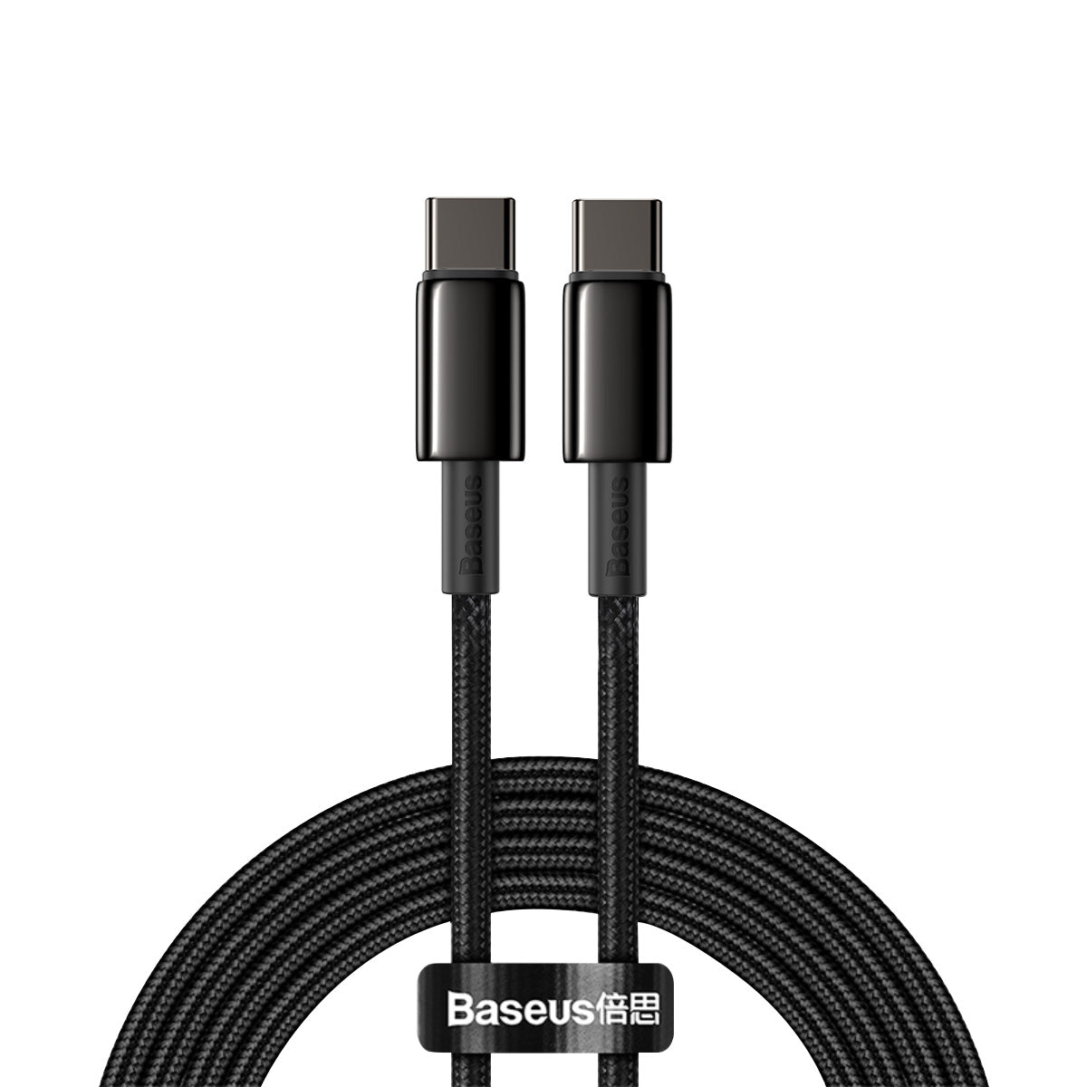 Kabel Baseus Tungsten Gold USB-C/USB-C 2m 100W černý