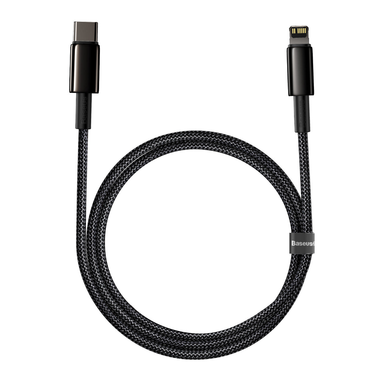 Kabel Baseus Tungsten Gold USB-C/Lightning 1m 20W černý