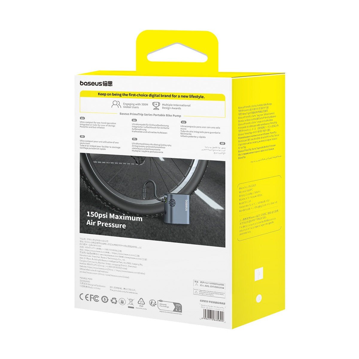 Kompresor na kolo Baseus PrimeTrip černá