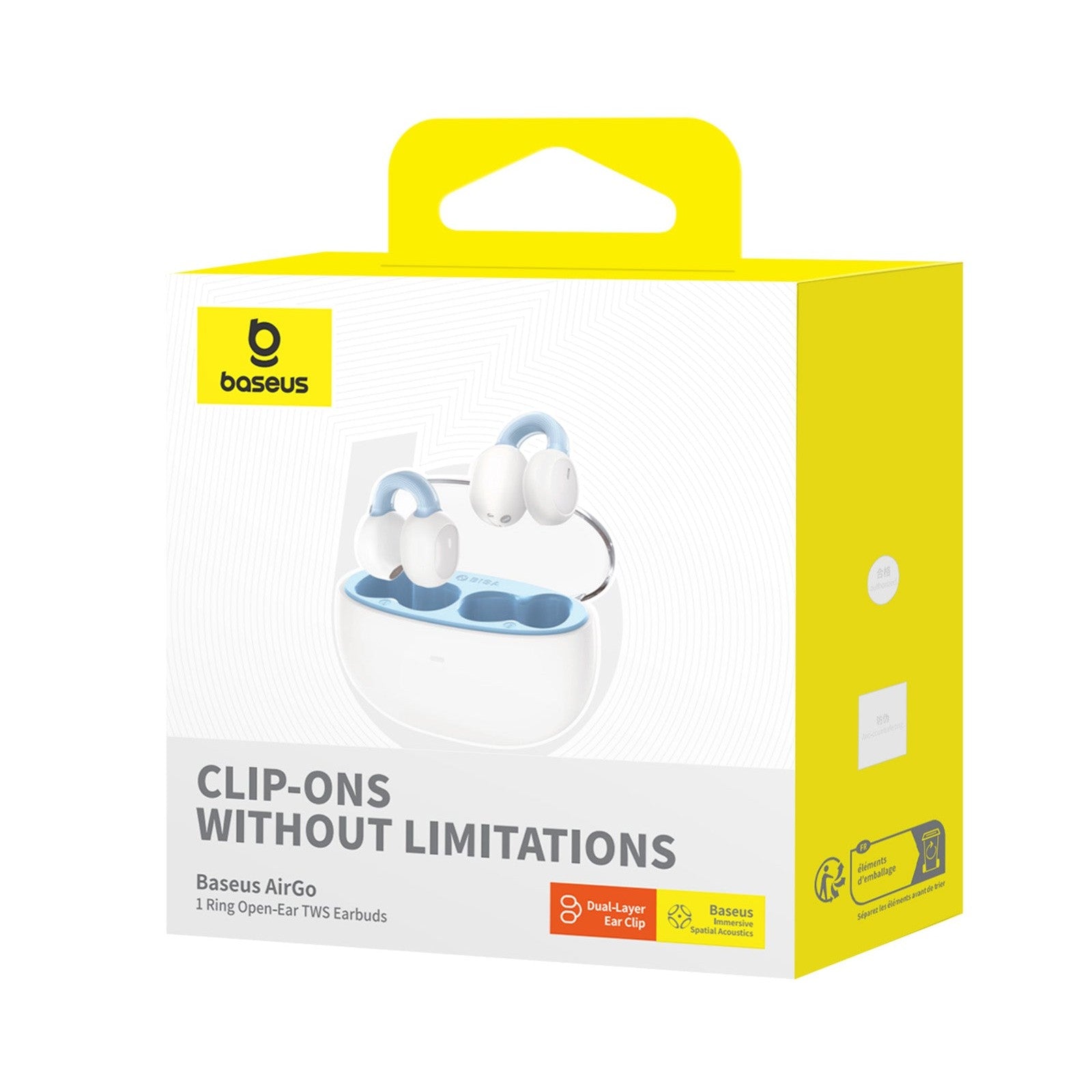 Bluetooth sluchátka Baseus AirGo 1 TWS bílá