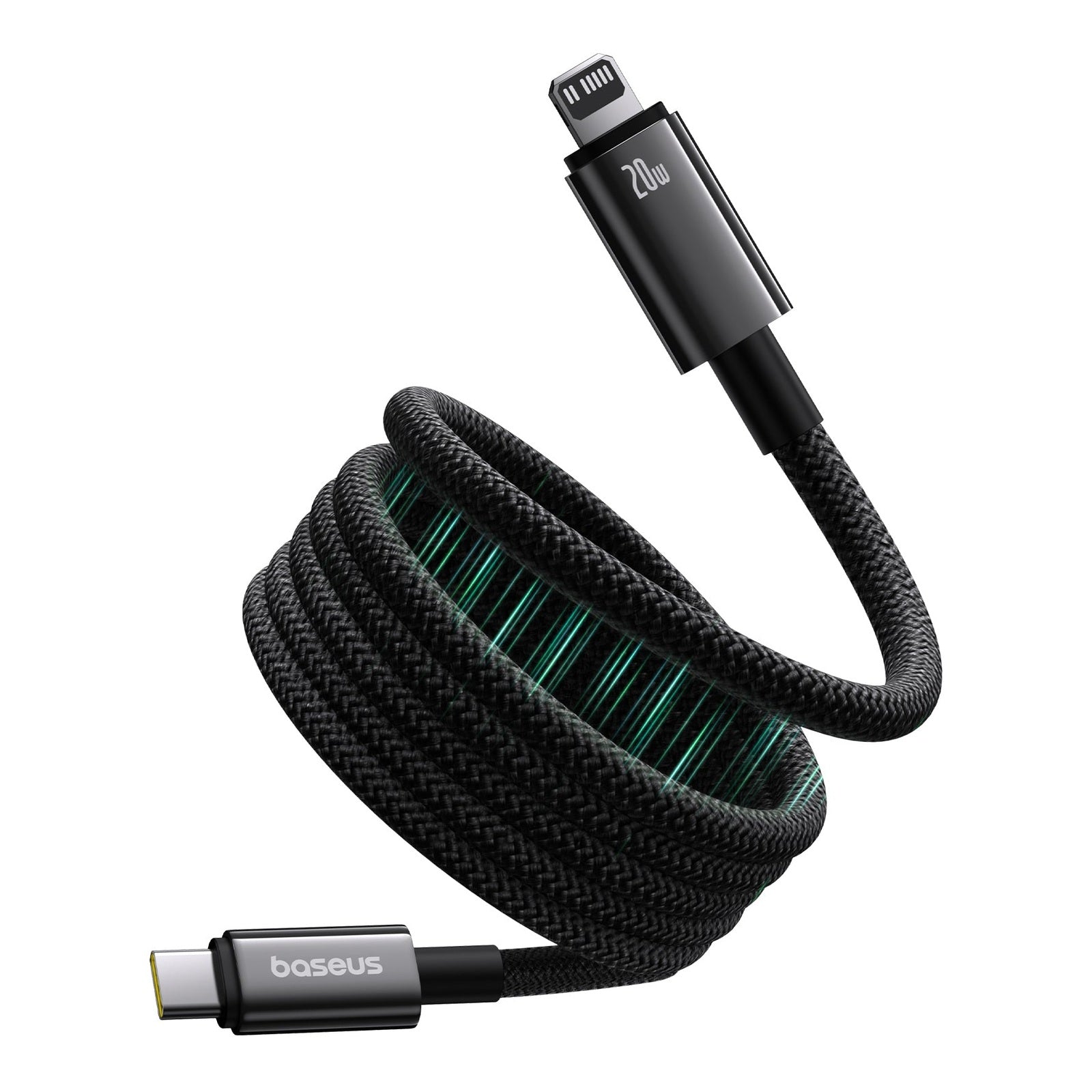 Magnetický kabel Baseus Tungsten USB-C/Lightning 1m 20W černý
