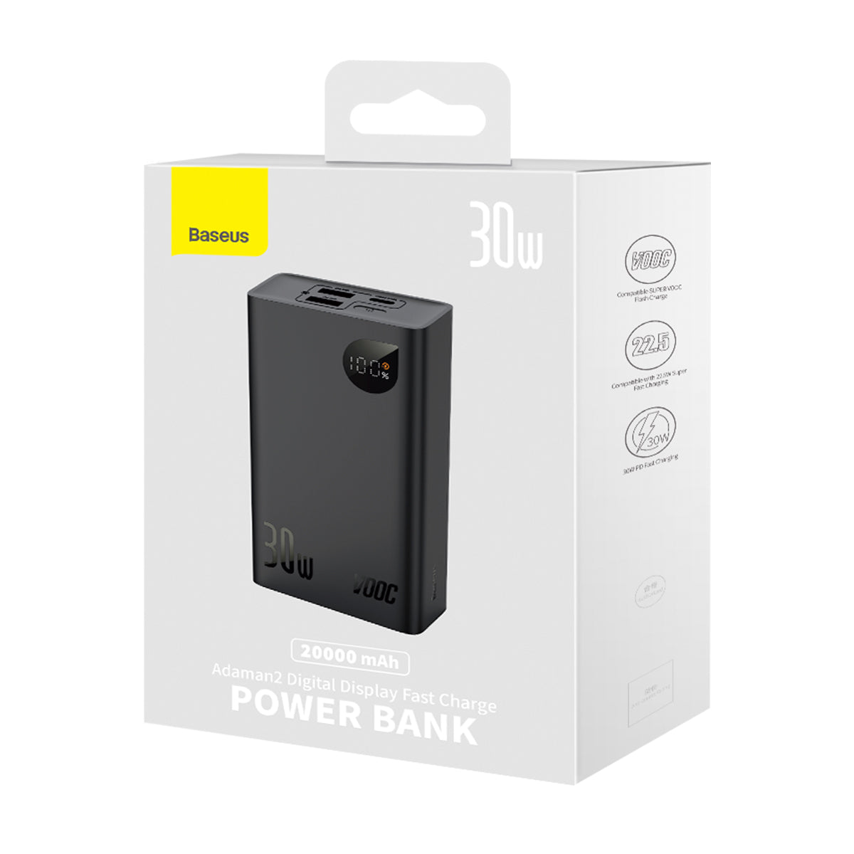 Powerbanka Baseus Adaman2 20000mAh, 30W černá