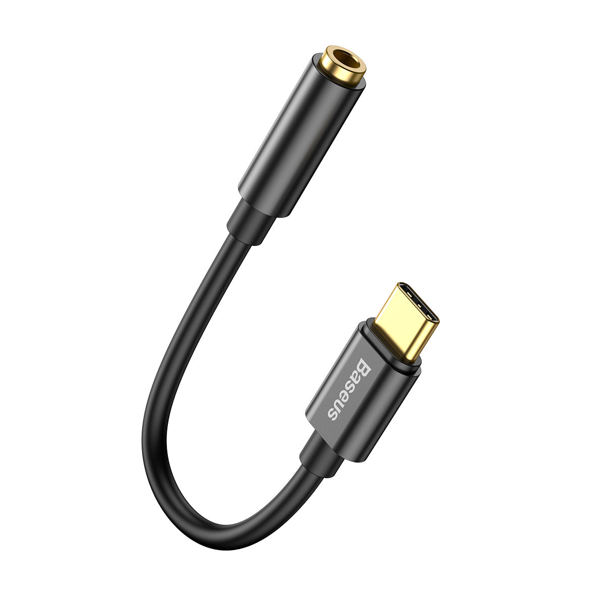 Audio adaptér Baseus z USB-C na 3,5mm jack černý