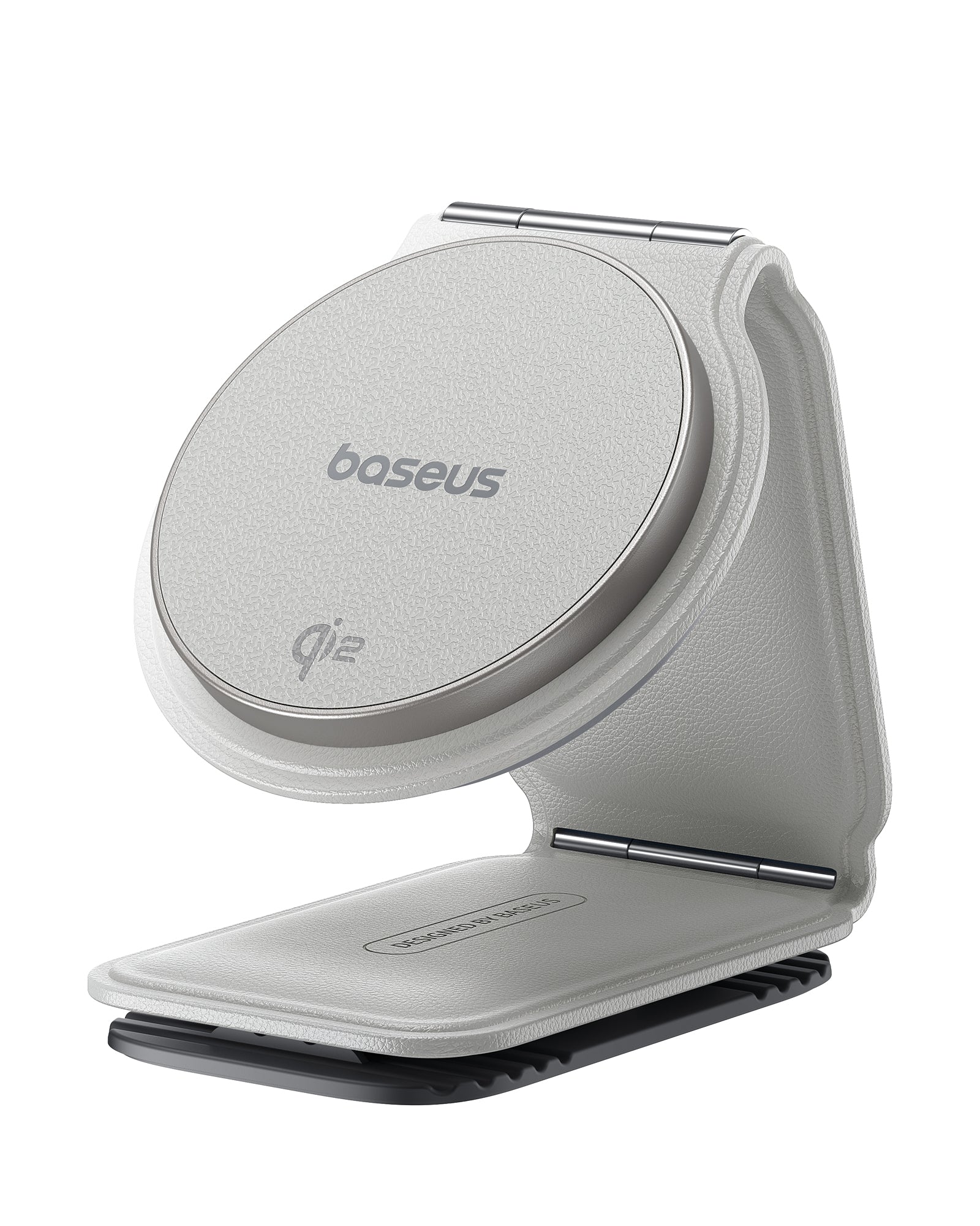Držák do auta s bezdrátovým nabíjením Qi2 Baseus PrimeTrip C02 na palubní desku bílý