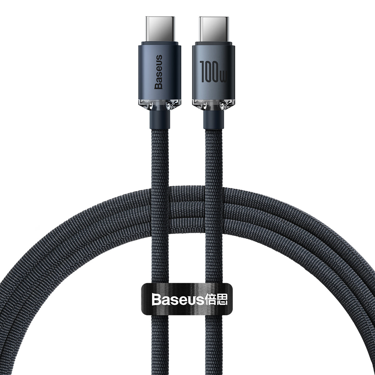 Kabel Baseus Crystal Shine USB-C/USB-C 1,2m 100W černý