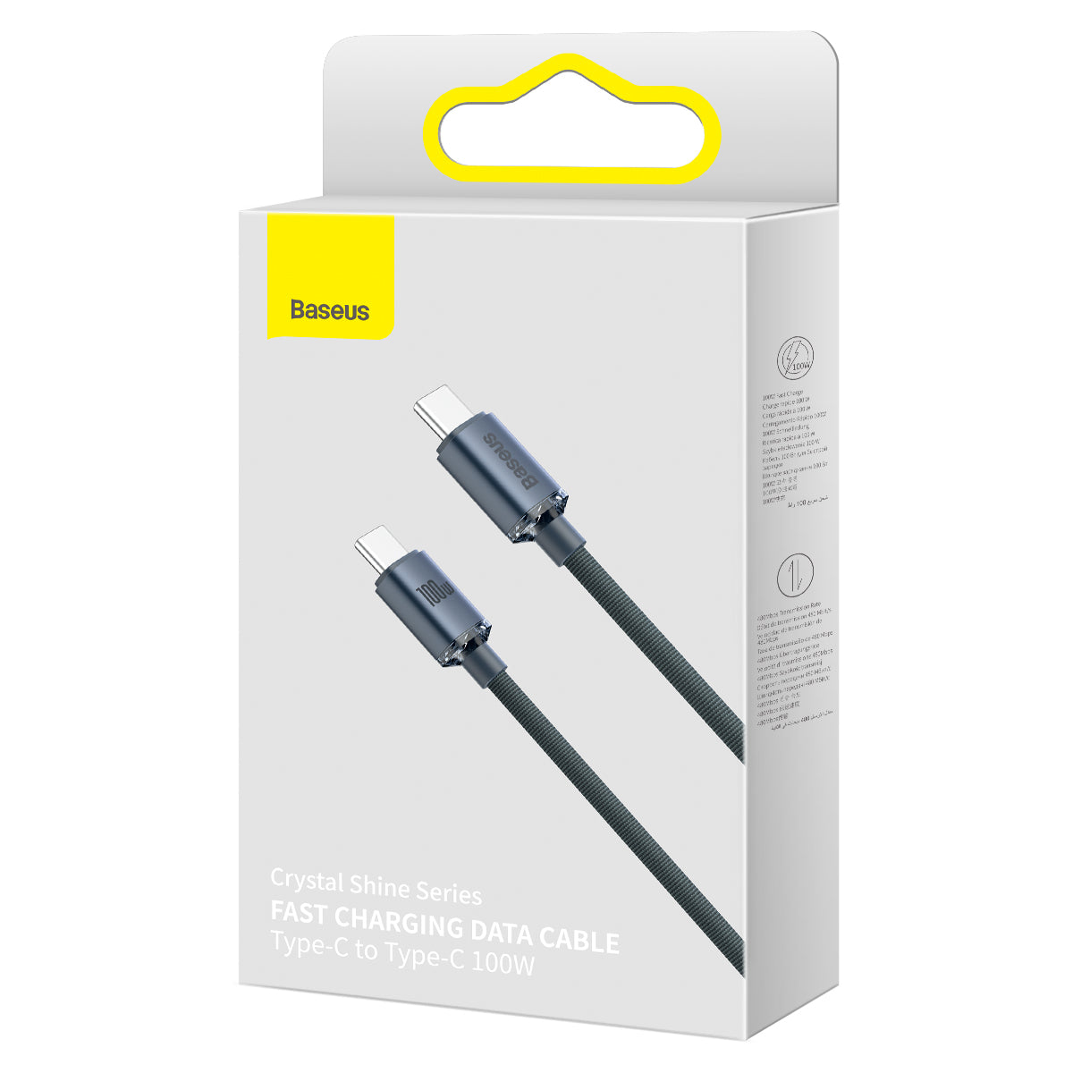 Kabel Baseus Crystal Shine USB-C/USB-C 1,2m 100W černý