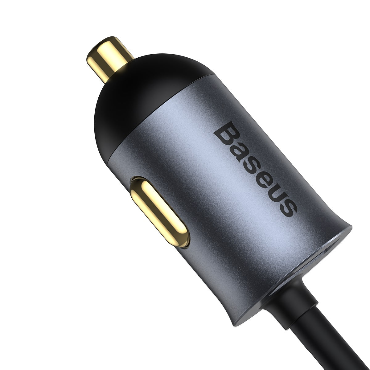 Nabíječka do auta Baseus s prodlužovacím kabelem 1,5m 120W 3xUSB, 1xUSB-C šedá