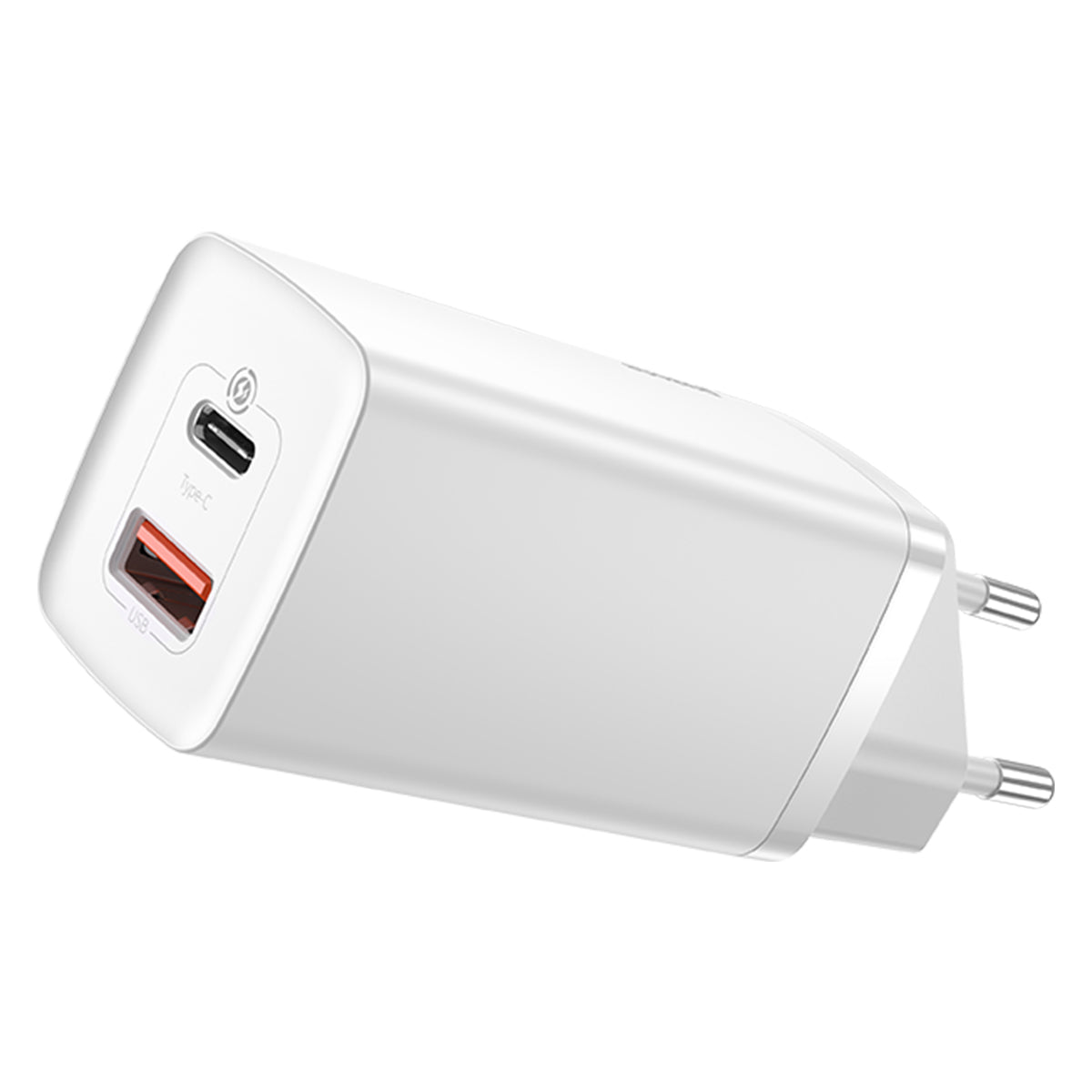 Nabíječka do sítě Baseus GaN2 Lite 65W, 1xUSB, 1xUSB-C bílá