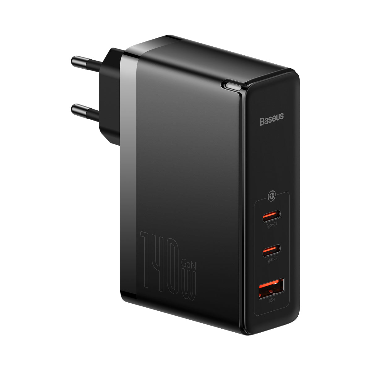 Nabíječka do sítě Baseus GaN5 Pro 140W, 1xUSB, 2xUSB-C černá