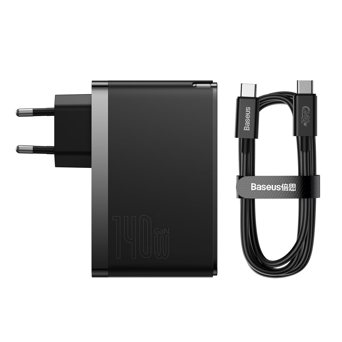 Nabíječka do sítě Baseus GaN5 Pro 140W, 1xUSB, 2xUSB-C černá