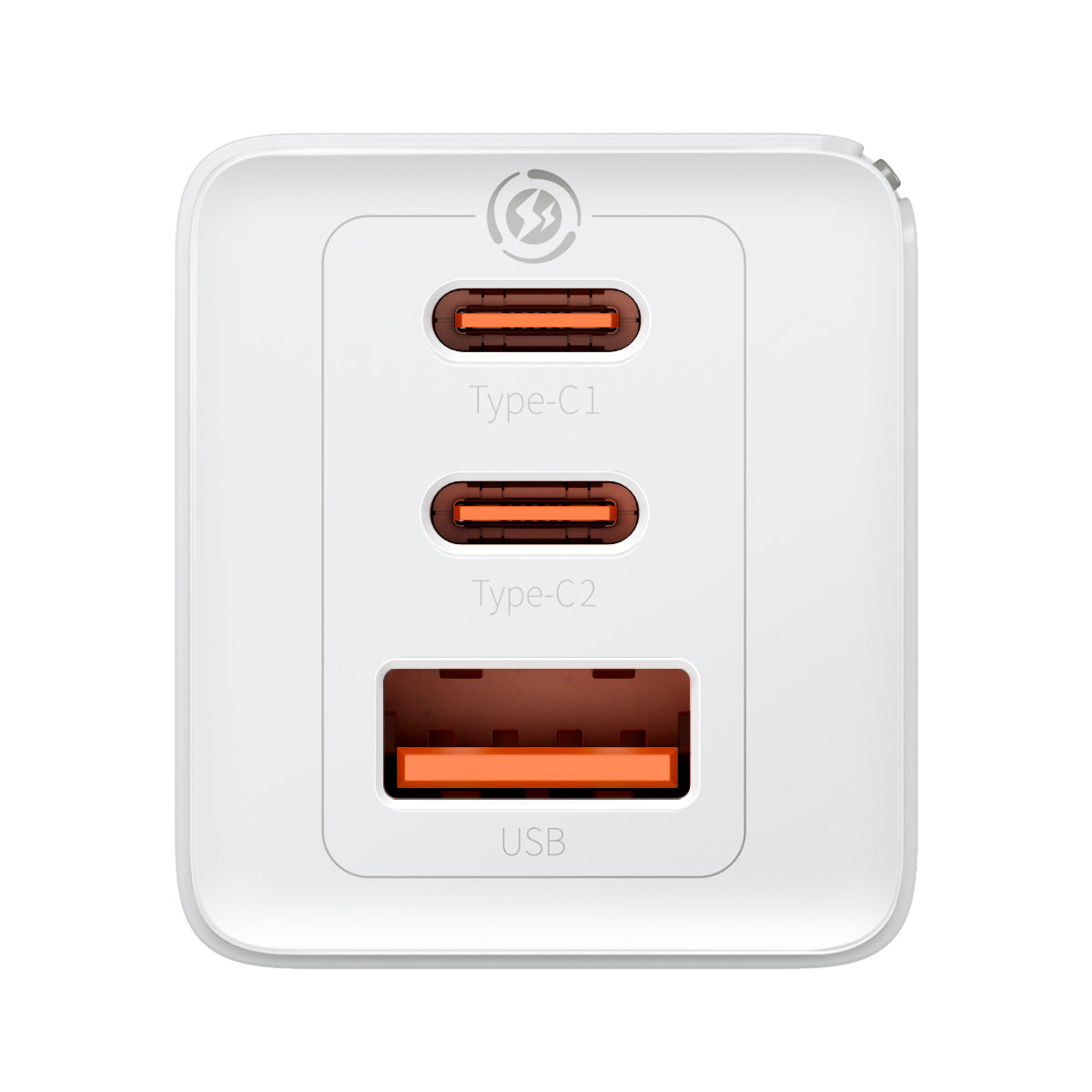 Nabíječka do sítě Baseus GaN5 Pro 65W s USB-C/USB-C kabelem 100W 1m, 1xUSB, 2xUSB-C bílá