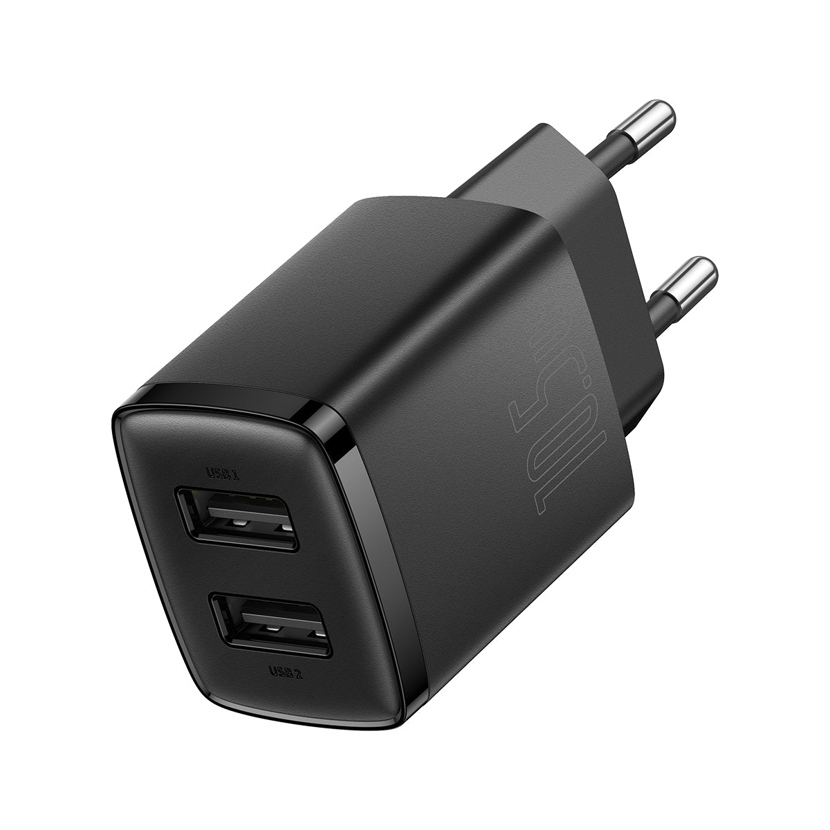 Nabíječka do sítě Baseus Compact 10W, 2xUSB černá