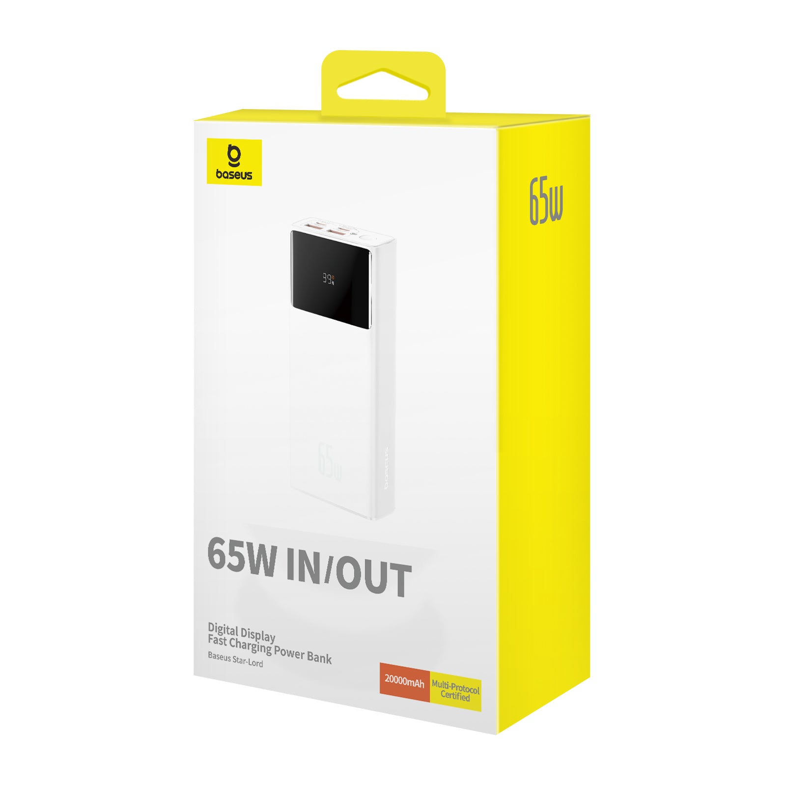 Powerbanka Baseus Star-Lord 20000mAh, 65W bílá