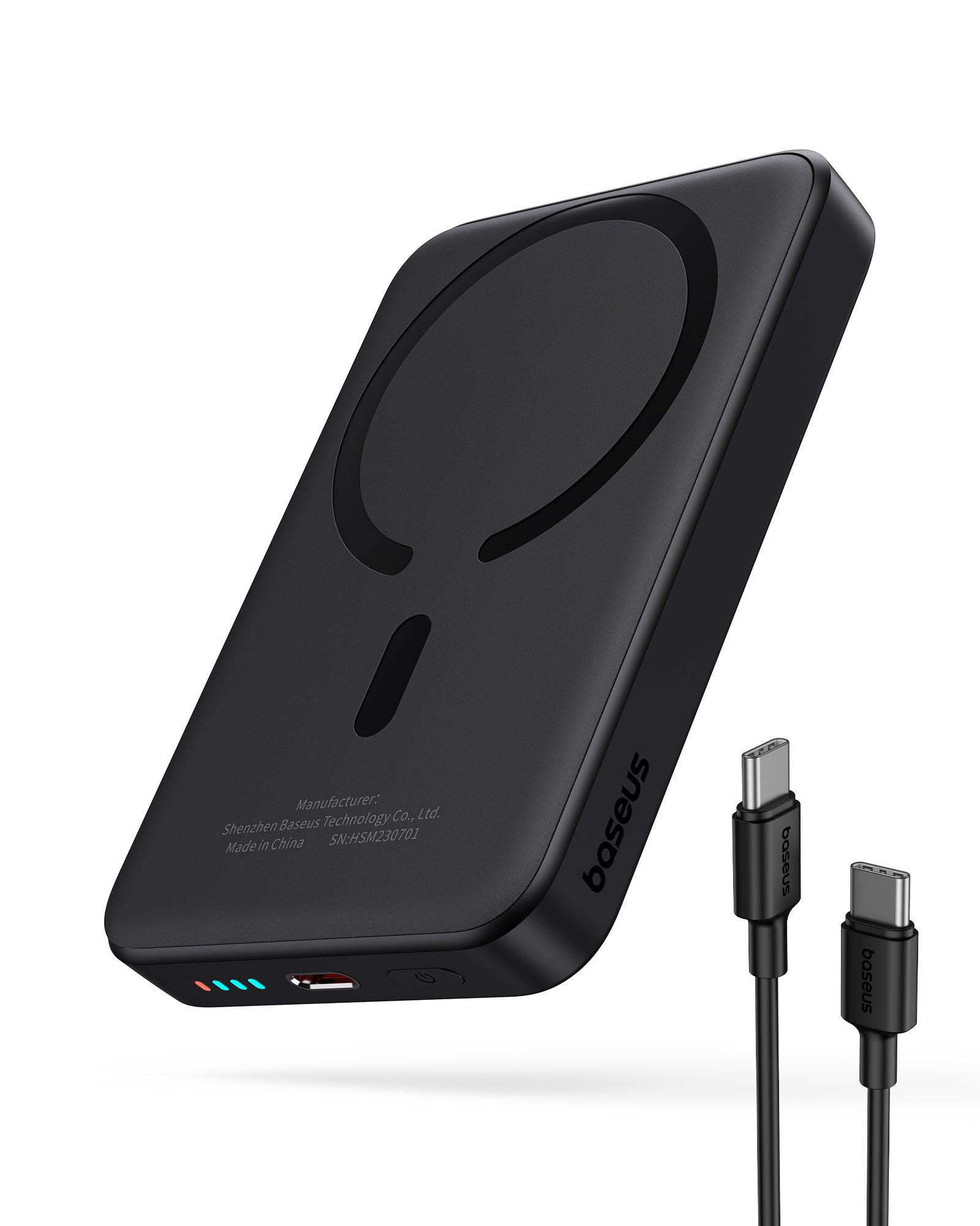 Bezdrátová powerbanka Baseus Magnetic Mini Air 10000mAh, 20W černá