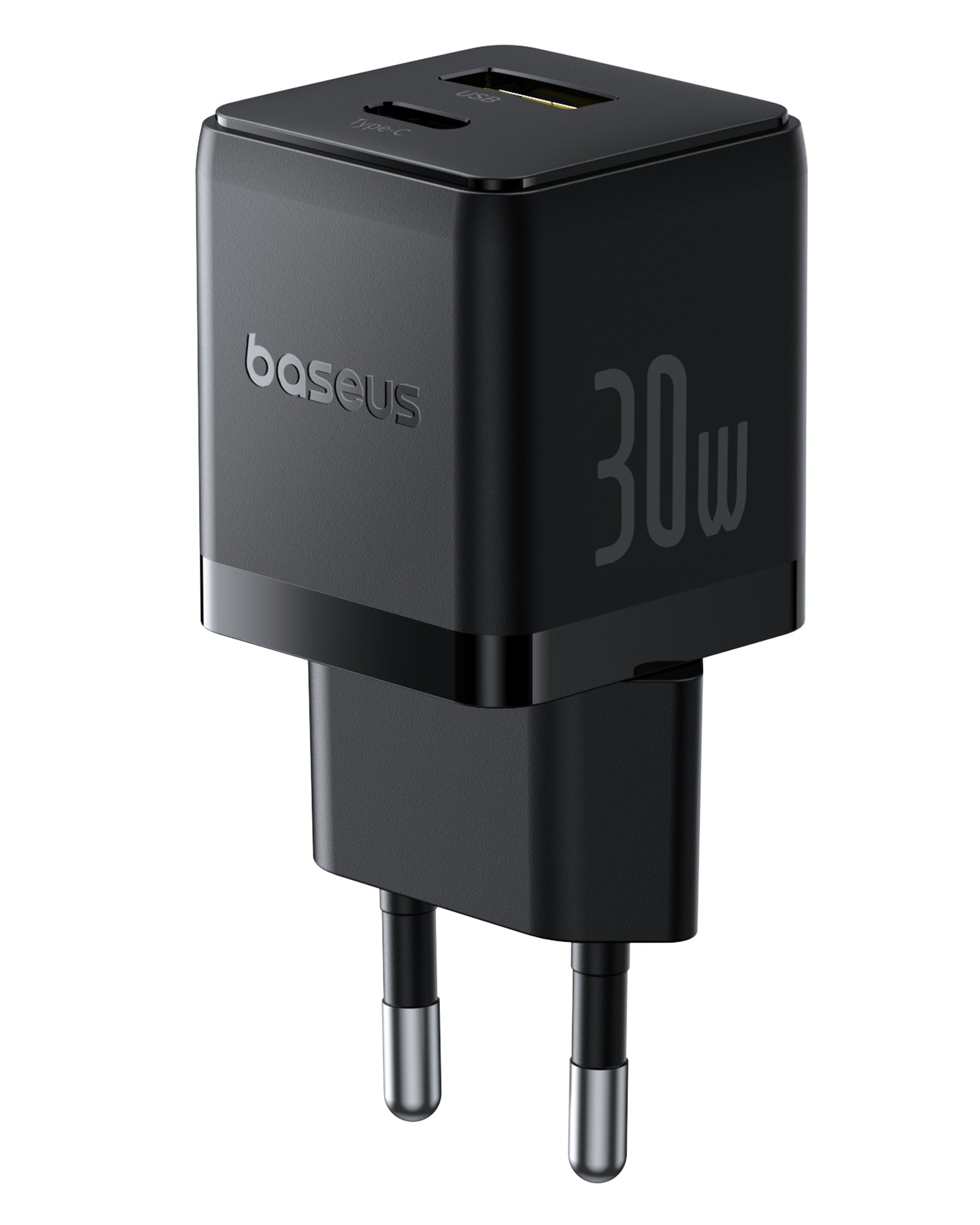 Nabíječka do sítě Baseus Palm 30W, 1xUSB, 1xUSB-C černá