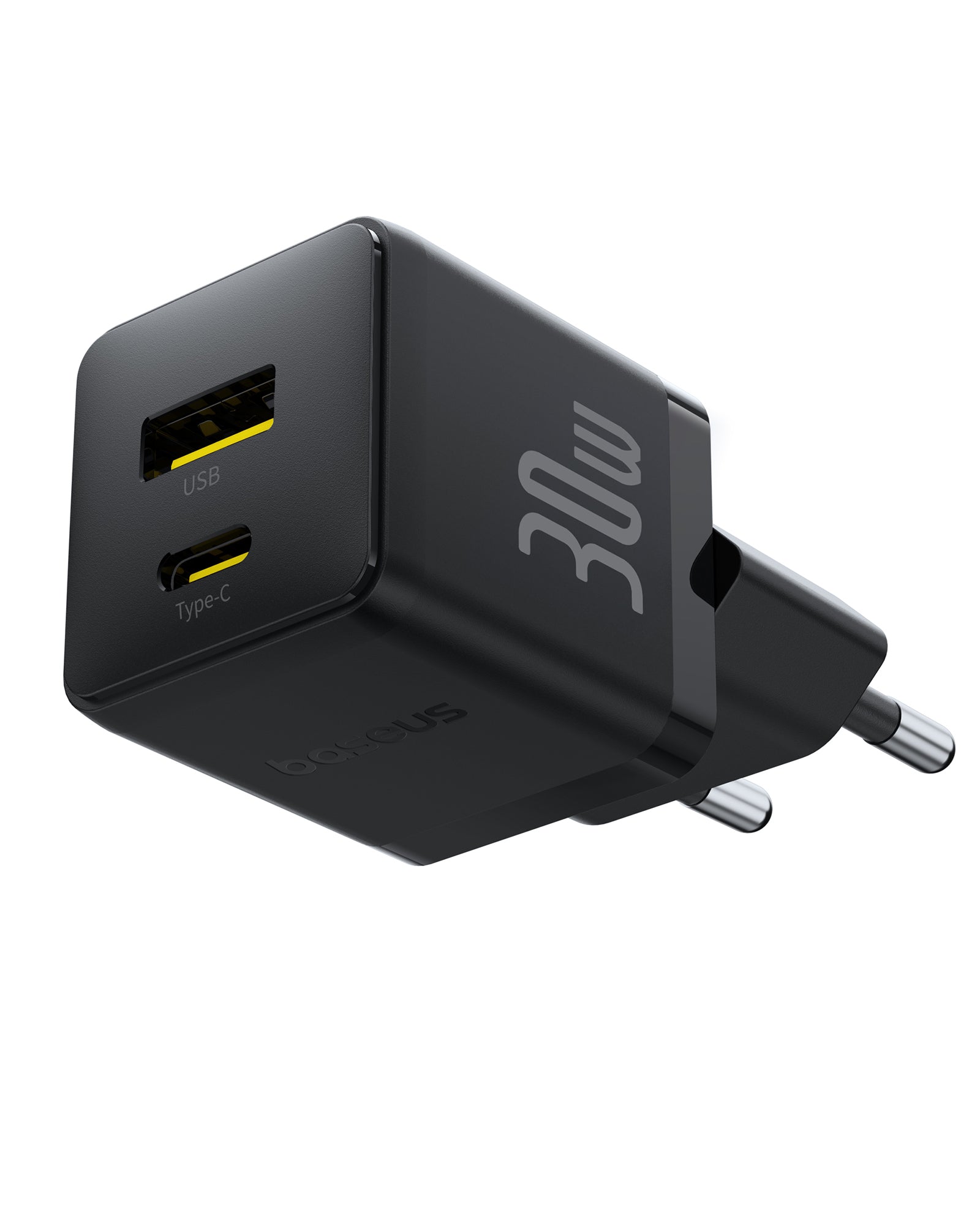 Nabíječka do sítě Baseus Palm 30W, 1xUSB, 1xUSB-C černá