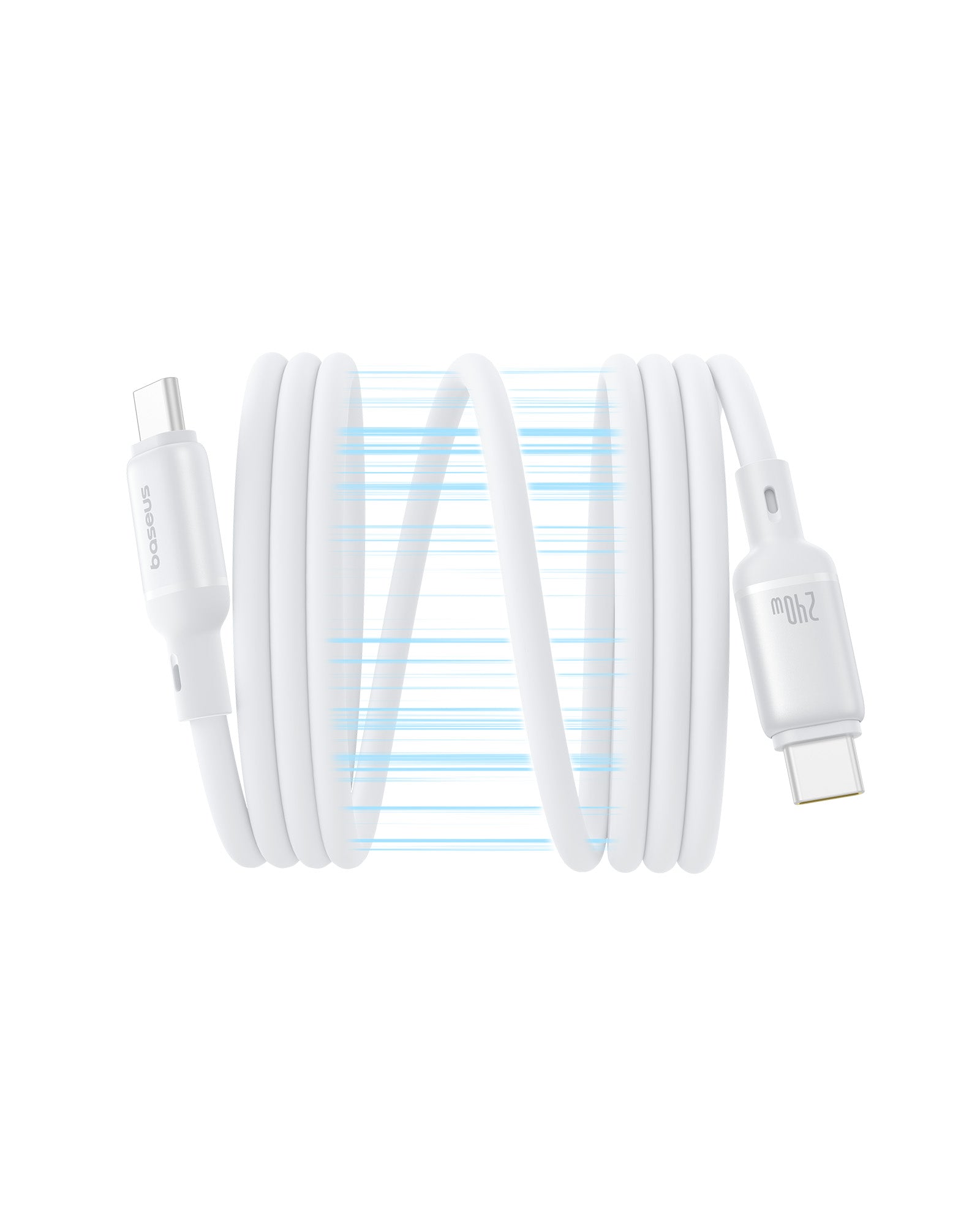 Magnetický kabel Baseus PicoGo USB-C/USB-C 1m 240W bílý