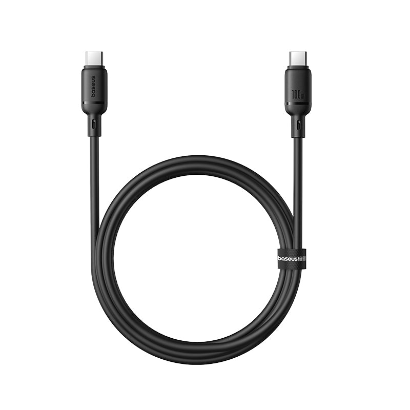 Kabel Baseus Silky USB-C/USB-C 1m 100W černý