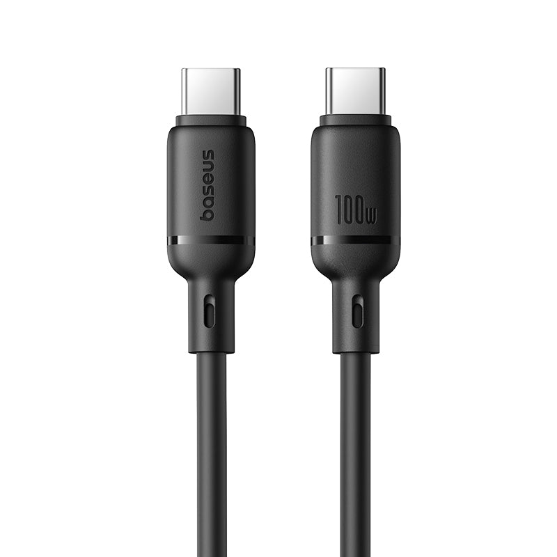 Kabel Baseus Silky USB-C/USB-C 1m 100W černý