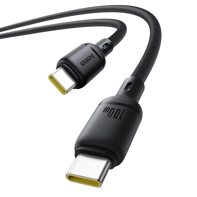 Kabel Baseus Silky USB-C/USB-C 1m 100W černý
